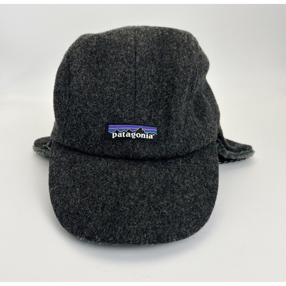 PATAGONIA Duckbill Hat Vintage Wool  Winter Ear flap Outdoor Cap Size M 7 1/4